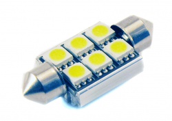 Светодиодная лампа C5W (41 мм) 6SMD (5050) CAN BUS WHITE