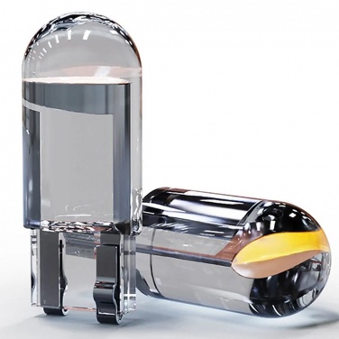 LED лампа (2 ШТ) W5W (T10), 1SMD (COB), 12В, белый свет 5000К, линза Crystal IP68