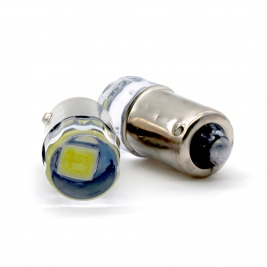 LED лампа (2 ШТ) T4W (BA9S) 2SMD (5050), 12В, белый, линза, в габариты, подсв. панели прибор