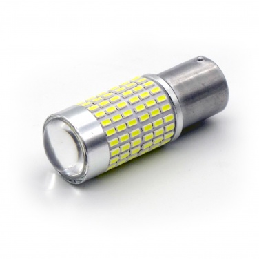 LED лампа (1 ШТ) P21W, 144SMD, 12/24B, LENS белый 6000К IP67