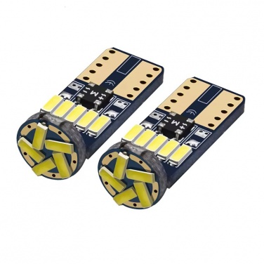 LED лампа (2 ШТ) W5W (T10), 15SMD (4014), 12В, Canbus (обманка), белый 6000К	
