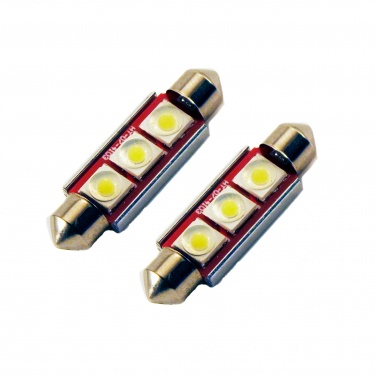 LED лампа (2 ШТ) C5W (41 мм) 3SMD (COB) CAN BUS WHITE, в подсветку салона (HT-07-4103)