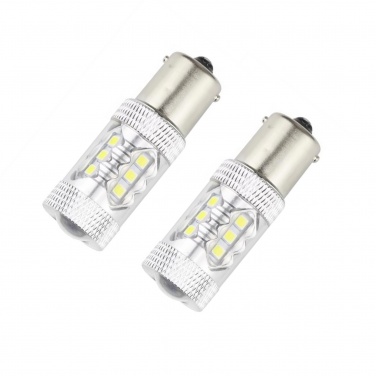 LED лампа (2 ШТ) P21/5W (BA15D-1157) 14SMD (2835)  CREE WHITE, в габариты, поворотники