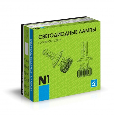 Светодиодные лампы в фару N1,цоколь  H7 (2шт, СSP-LED, 8000 Лм)