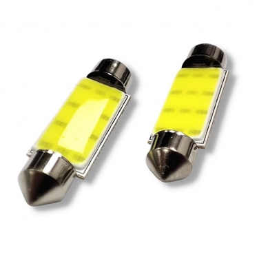 LED лампа (2 ШТ) С5W (T11x41мм), 1SMD (COB), 12В, белый 6000К, освещения салона, багажника