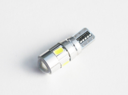Светодиодная лампа W5W (T10) 6SMD (5630) CAN BUS LENS WHITE