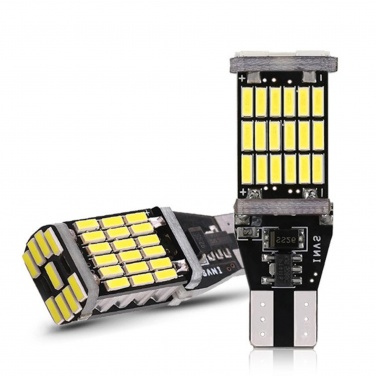 LED лампа (2 ШТ)  W16W(T15), 45SMD (4014) CANBUS, 12/24В, IP65, белый, габаритн.огни, салон