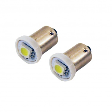 LED лампа (2 ШТ) T4W (BA9S) 1SMD (5050) WHITE , в габариты, подсв. панели прибор., салона