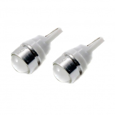 LED лампа (2 ШТ) W5W (T10) 1SMD (COB) LENS WHITE в габариты, подсветка номера и дверей