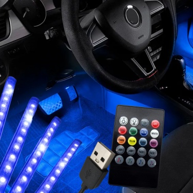 Подсветка салона USB (4 планки по 12Led, 8 цветов, светомузыка, пульт)