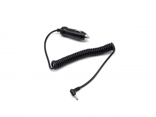 Штекер прикуривателя с витым проводом и угловым разъемом 3.5х1.35 мм (1,65 м)