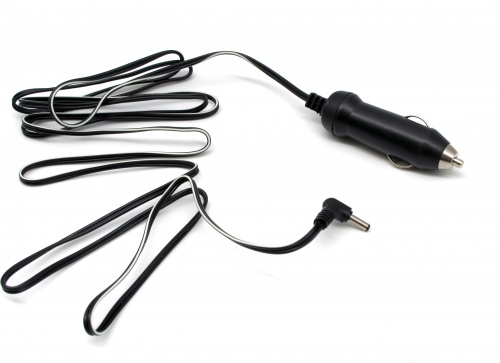 Штекер прикуривателя с прямым проводом и угловым разъемом 3.5х1.35 мм (1,75 м)