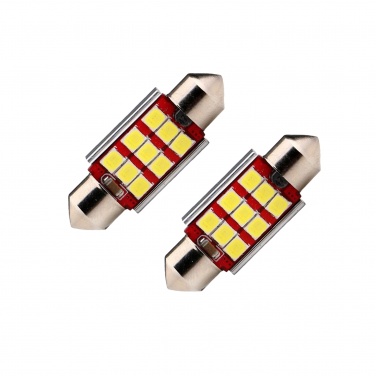 LED лампа (2 ШТ) C5W (39 мм) 9SMD (2835) CAN BUS WHITE, в подсветку салона (HT-07-3909)