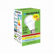 Лампа A60, E27, 12Вт, белый свет