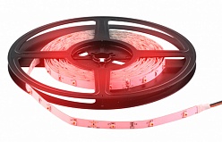 Светодиодная лента 60 LED3528, 12В, 5м, красный цв, IP65